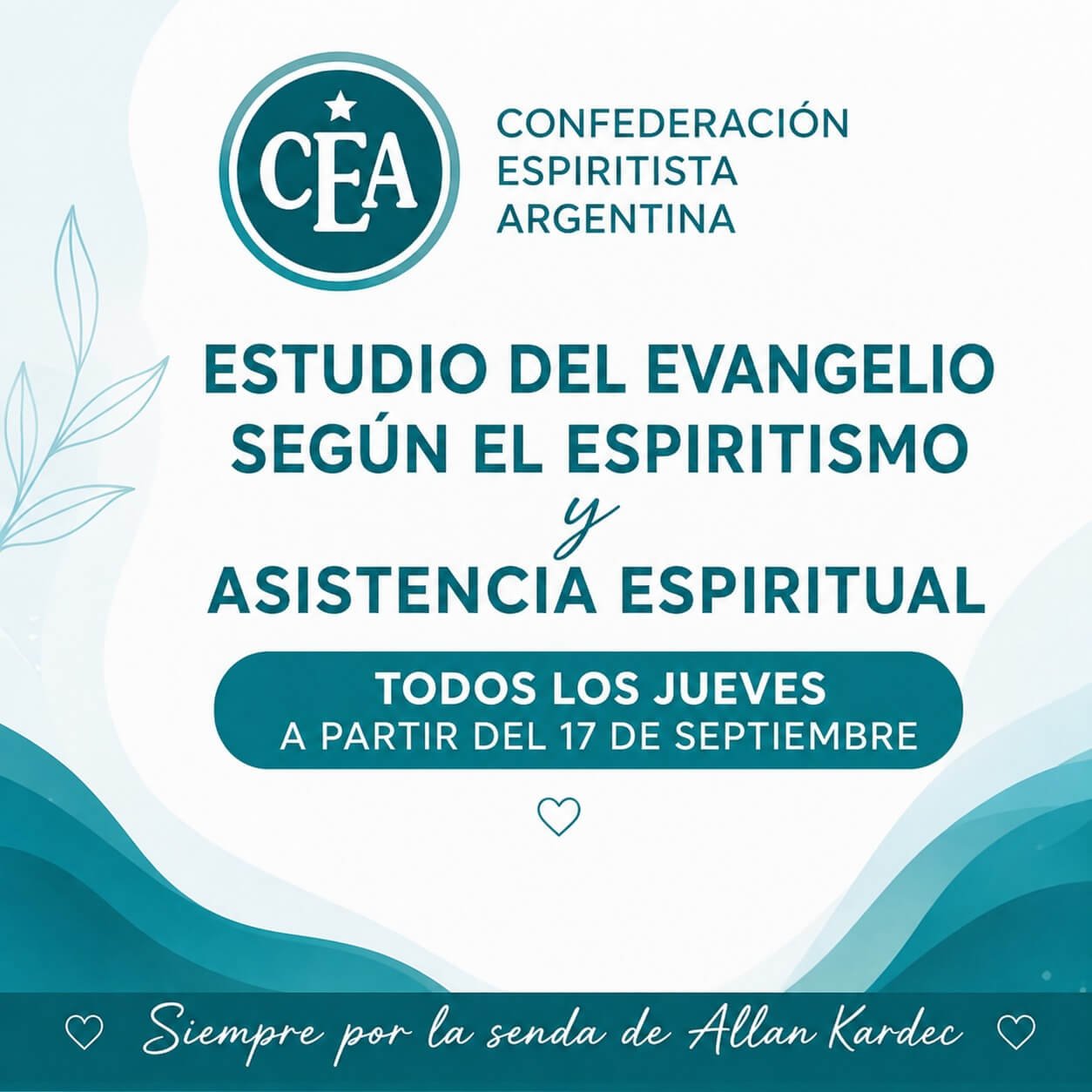 Estudio del Evangelio según el Espiritismo y asistencia espiritual